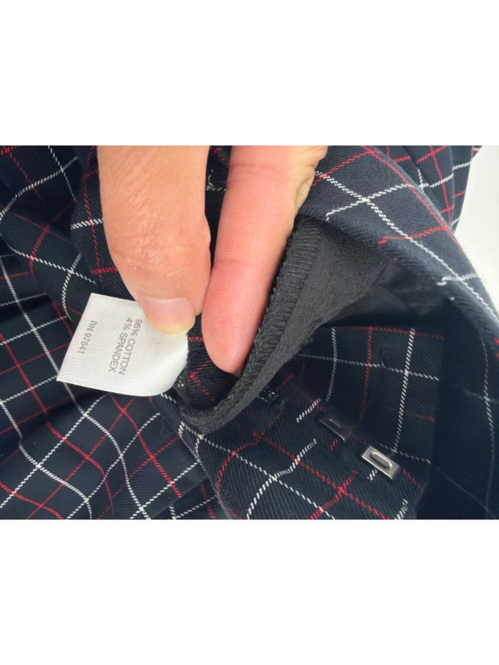 NWT J. Jill Womens 10 Academia Windowpane Plaid Ankle Pants Black Classic Career - Picture 4 of 9